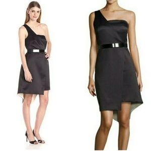 Strapless Black Cocktail Dress by Halston Heritage Size 6 NEW NWT